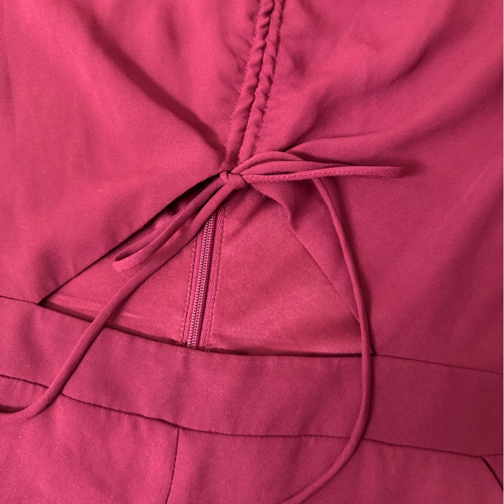 Express Deep Red Romper midsection cut out - Picture 2 of 6